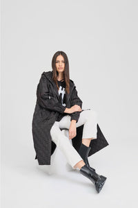 Textured Ascribe Raincoat Black