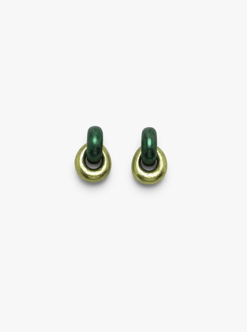 Astra Earclips in Green