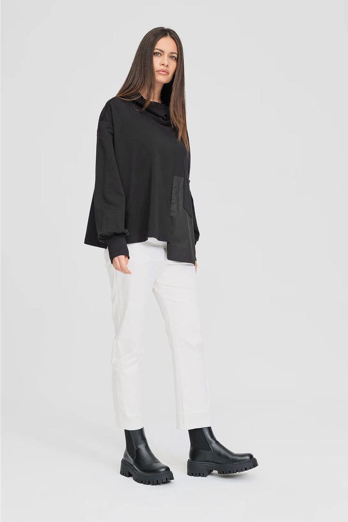 Pocket Sweat Top Black
