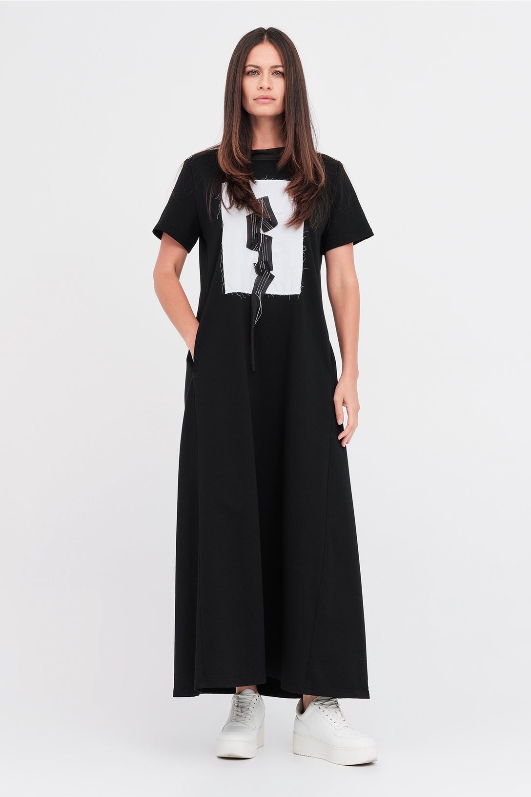 Sector Dress Black Ivory