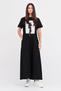 Sector Dress Black Ivory