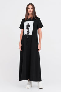 Sector Dress Black Ivory