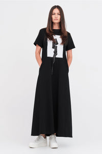 Sector Dress Black Ivory