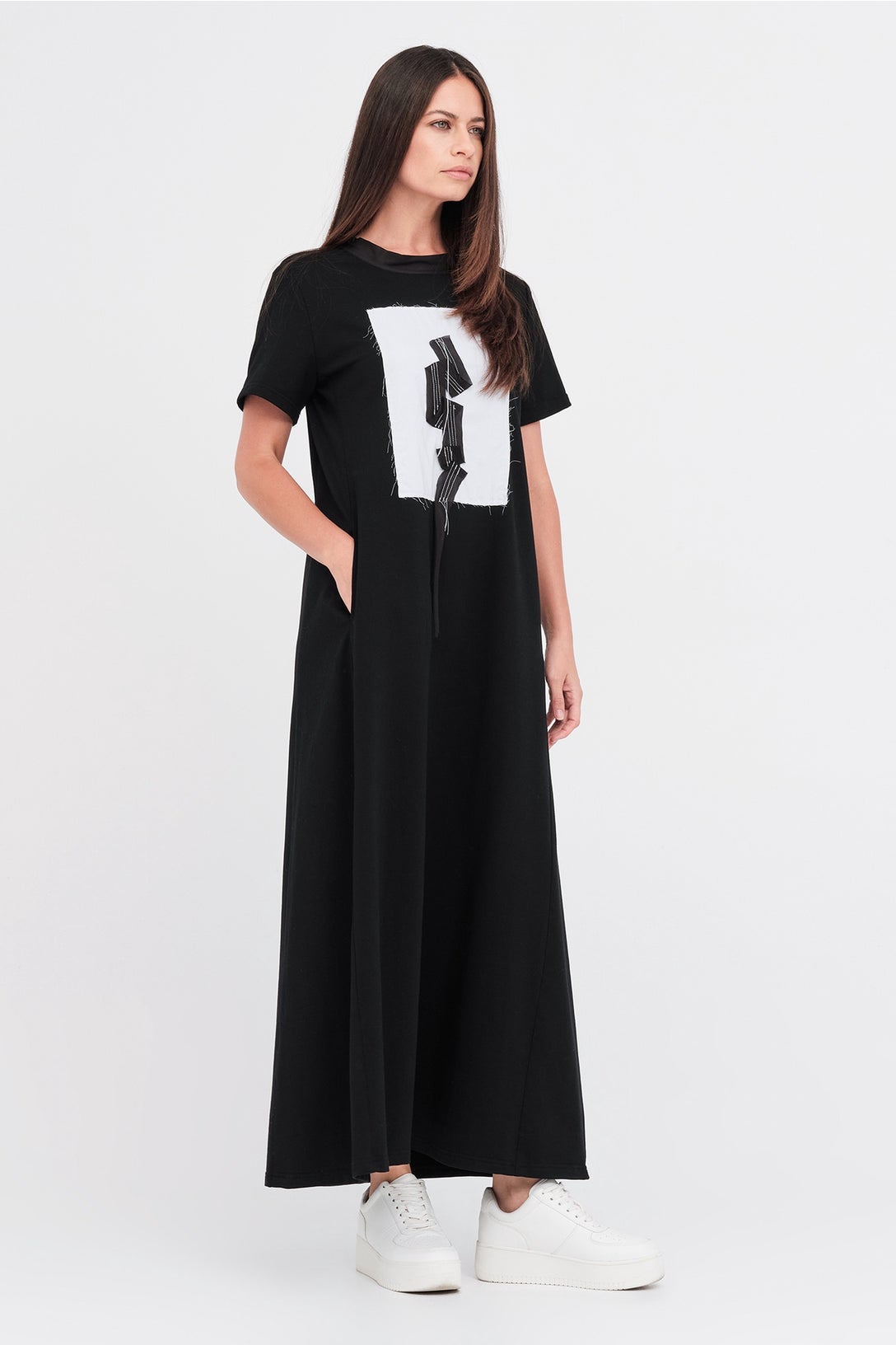 Sector Dress Black Ivory