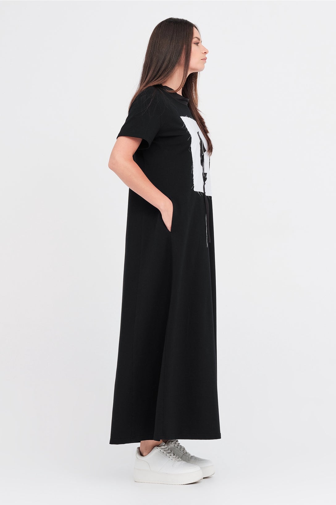 Sector Dress Black Ivory