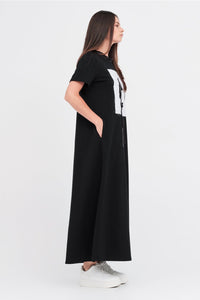 Sector Dress Black Ivory