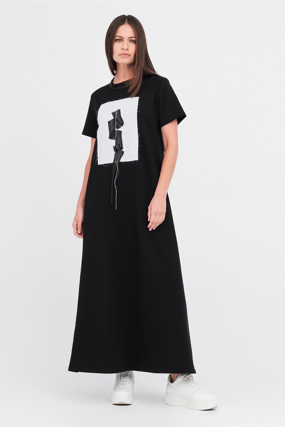 Sector Dress Black Ivory