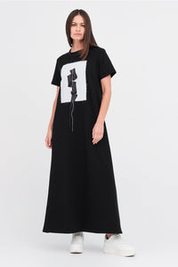 Sector Dress Black Ivory