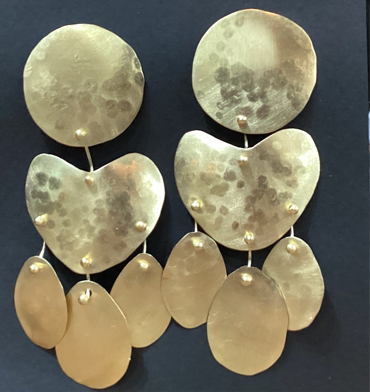 HD249 - Gold Paw Drop Earrings
