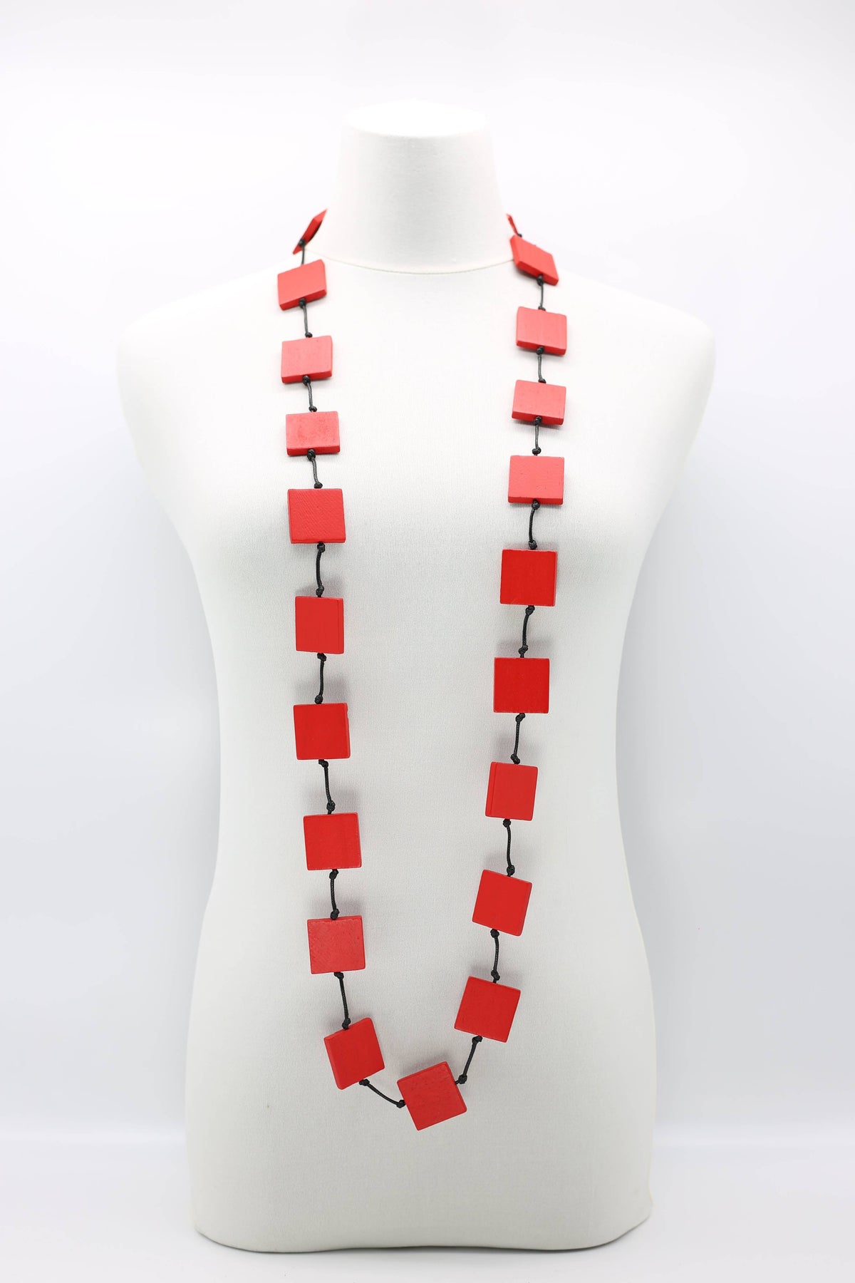 Recycled Red Wood Necklace
