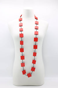Recycled Red Wood Necklace