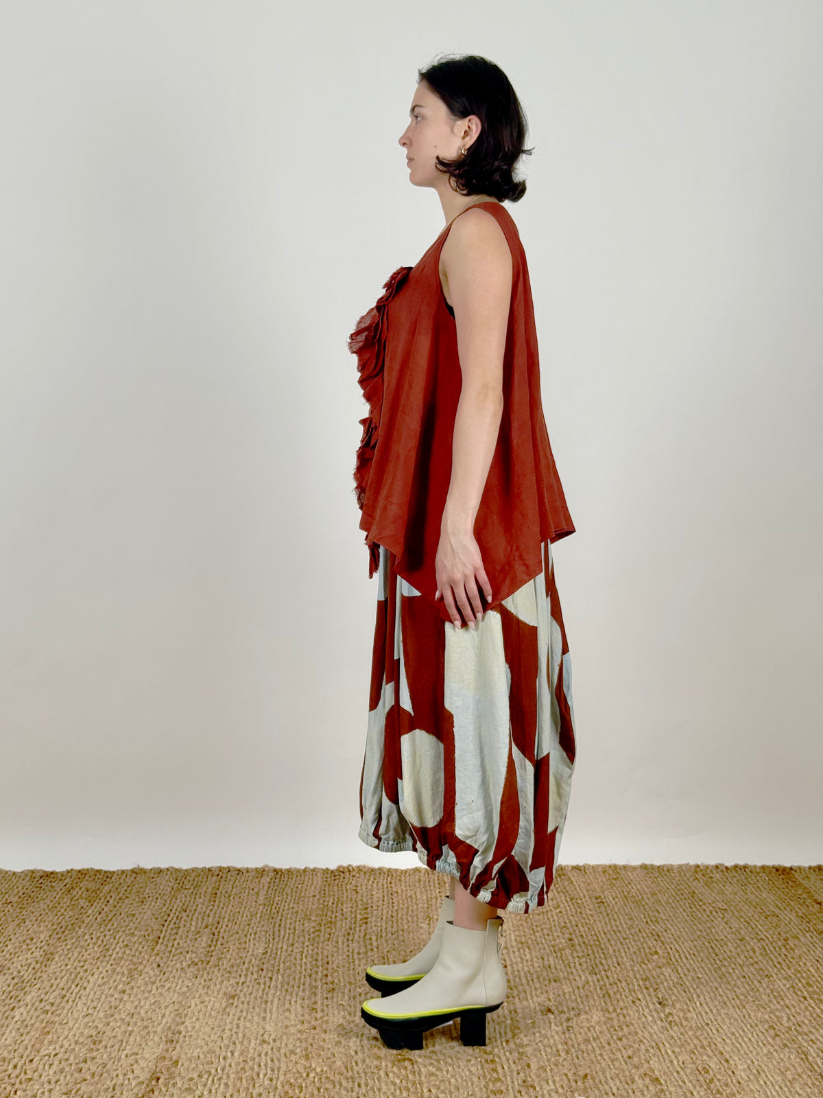 Sumi Copper Frill Top