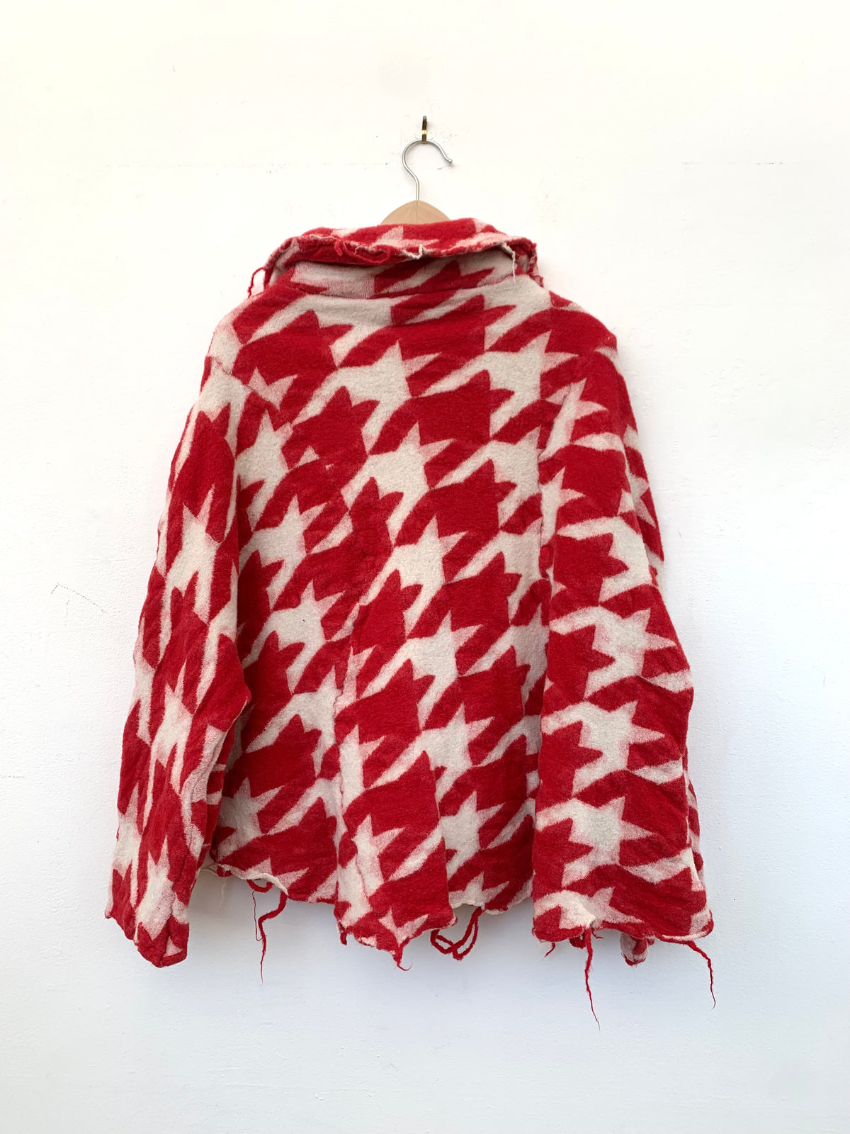 Houndstooth Red Cardigan