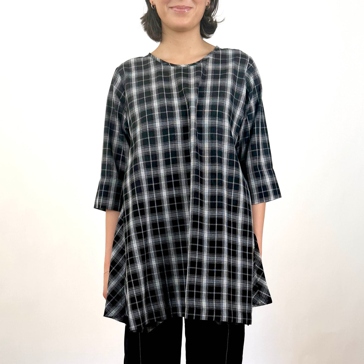 Ariel Black Check Top