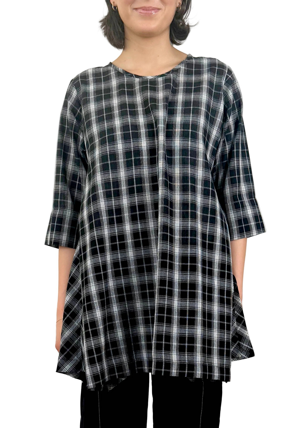 Ariel Black Check Top