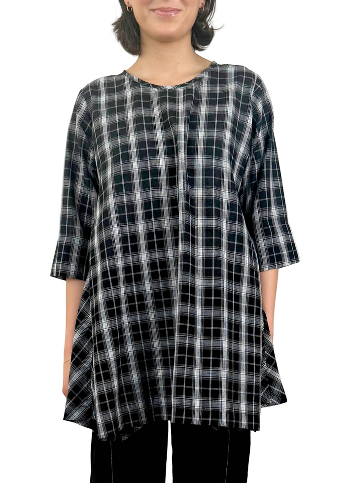 Ariel Black Check Top