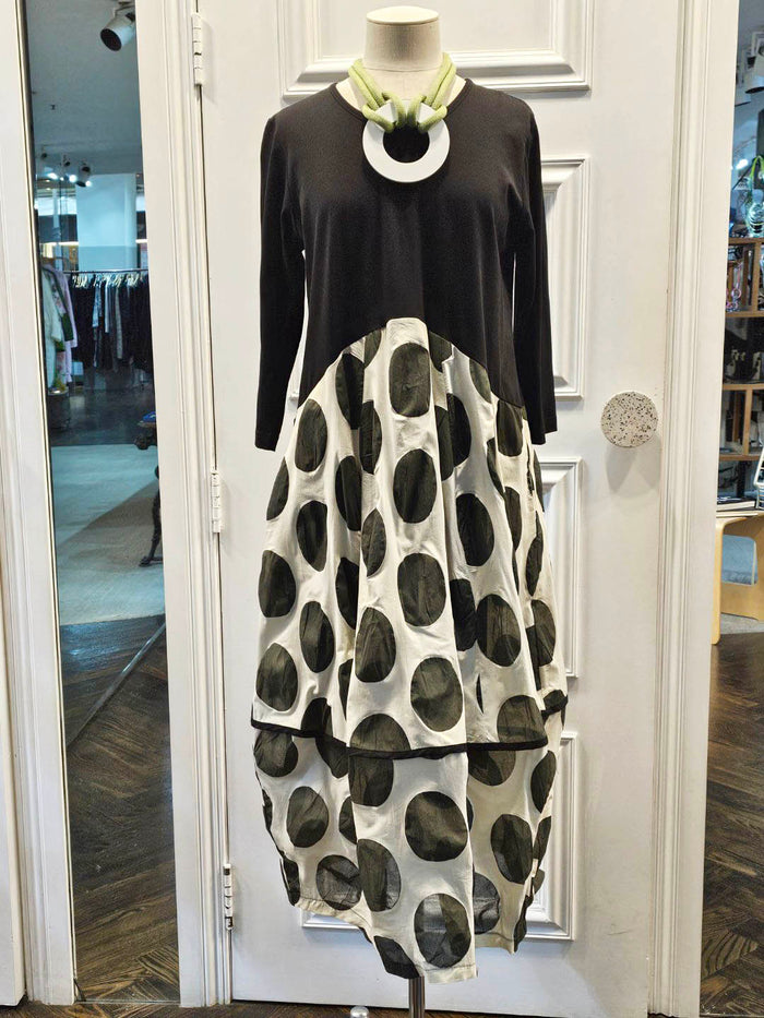 Archer Khaki Spot Dress