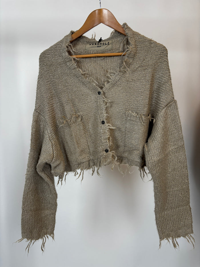 2657107 Linen Color Crop Cardigan