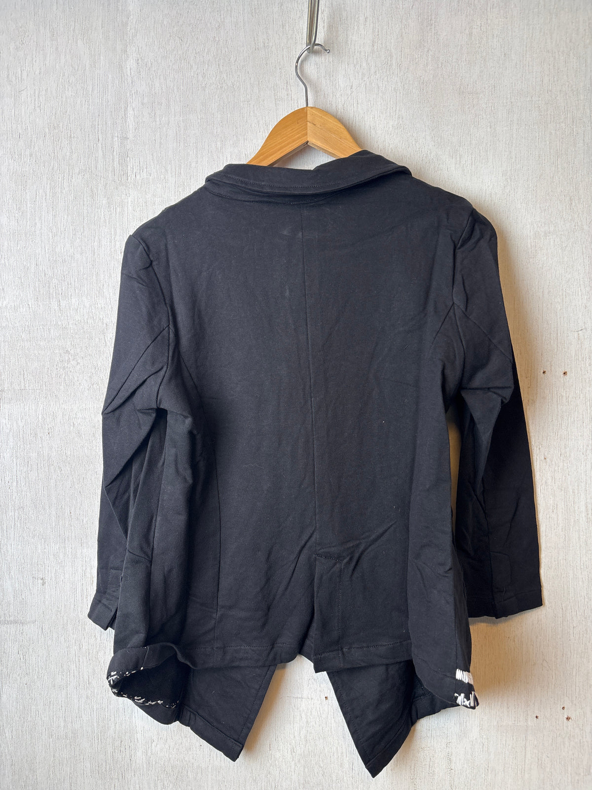 Carlotta Jacket Black with White Stitching