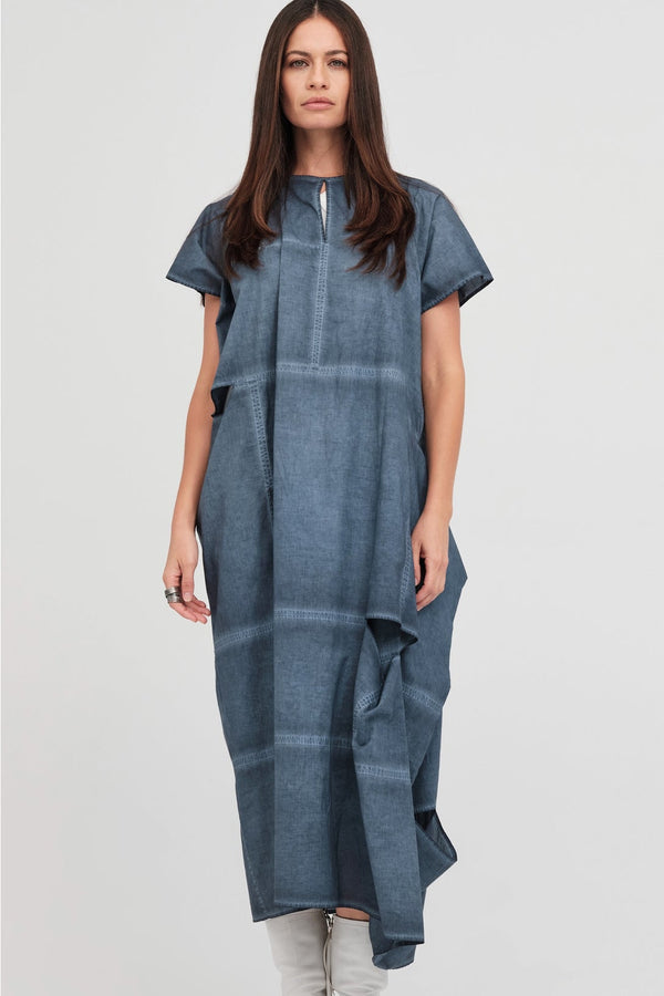 Bisect Dress Diffused Indigo