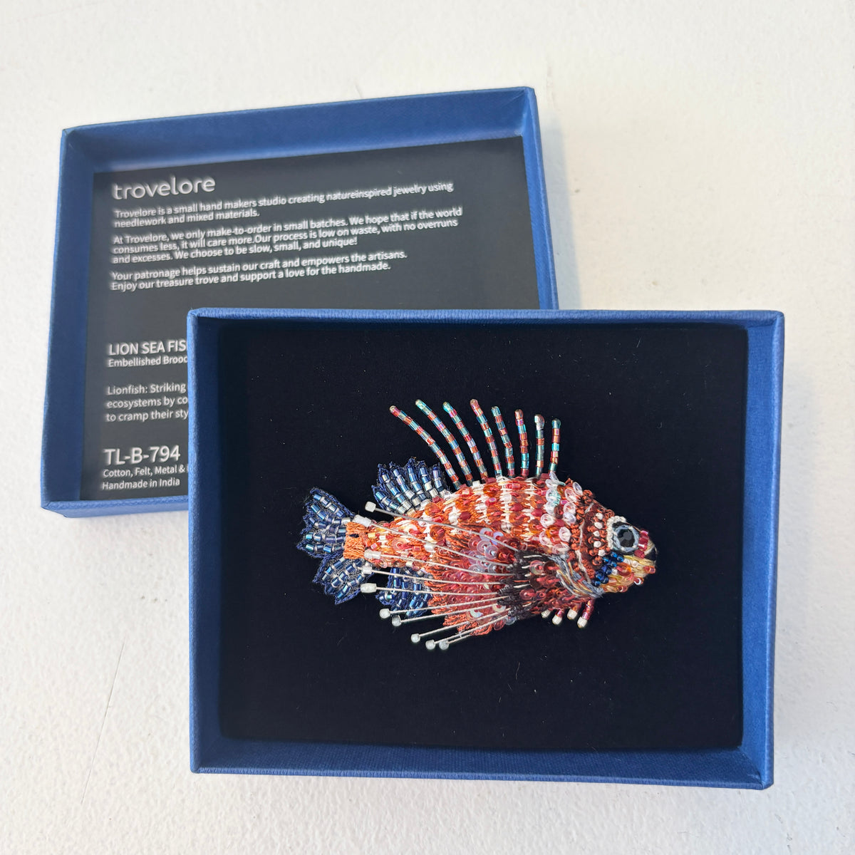 Lion Sea Fish Brooch