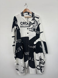 Black Ivory Print Coat