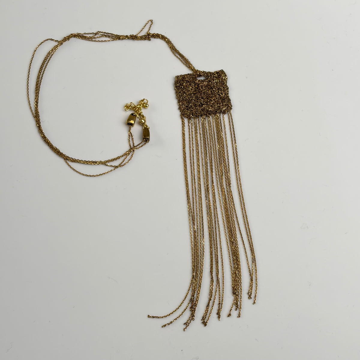 Square Chain Necklace Gold