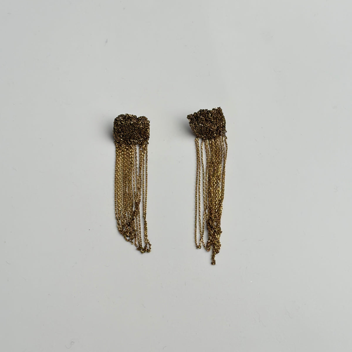 Square Chain Earring Gold