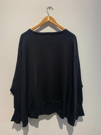 Wide Long Jacket- Black