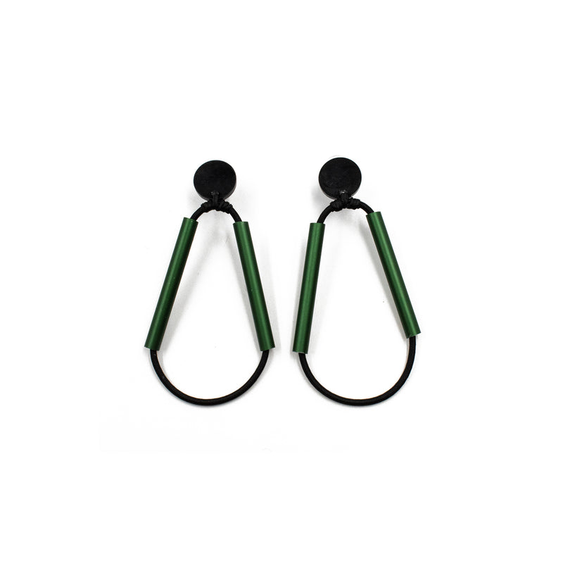 CB206 - XL Triangle Earring in Green