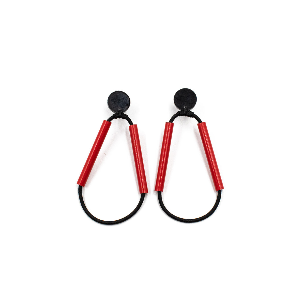 CB206 - XL Triangle Earring in Red