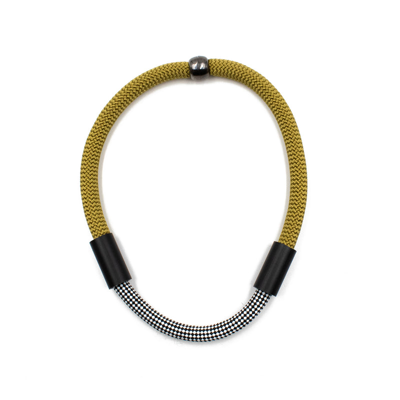 CB64 - Tube Rope Necklace in Mustardmix