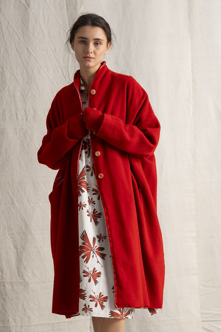 Milena Coat Vermillion