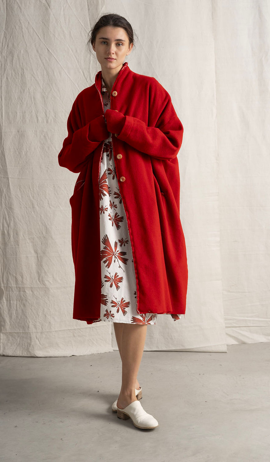 Milena Coat Vermillion