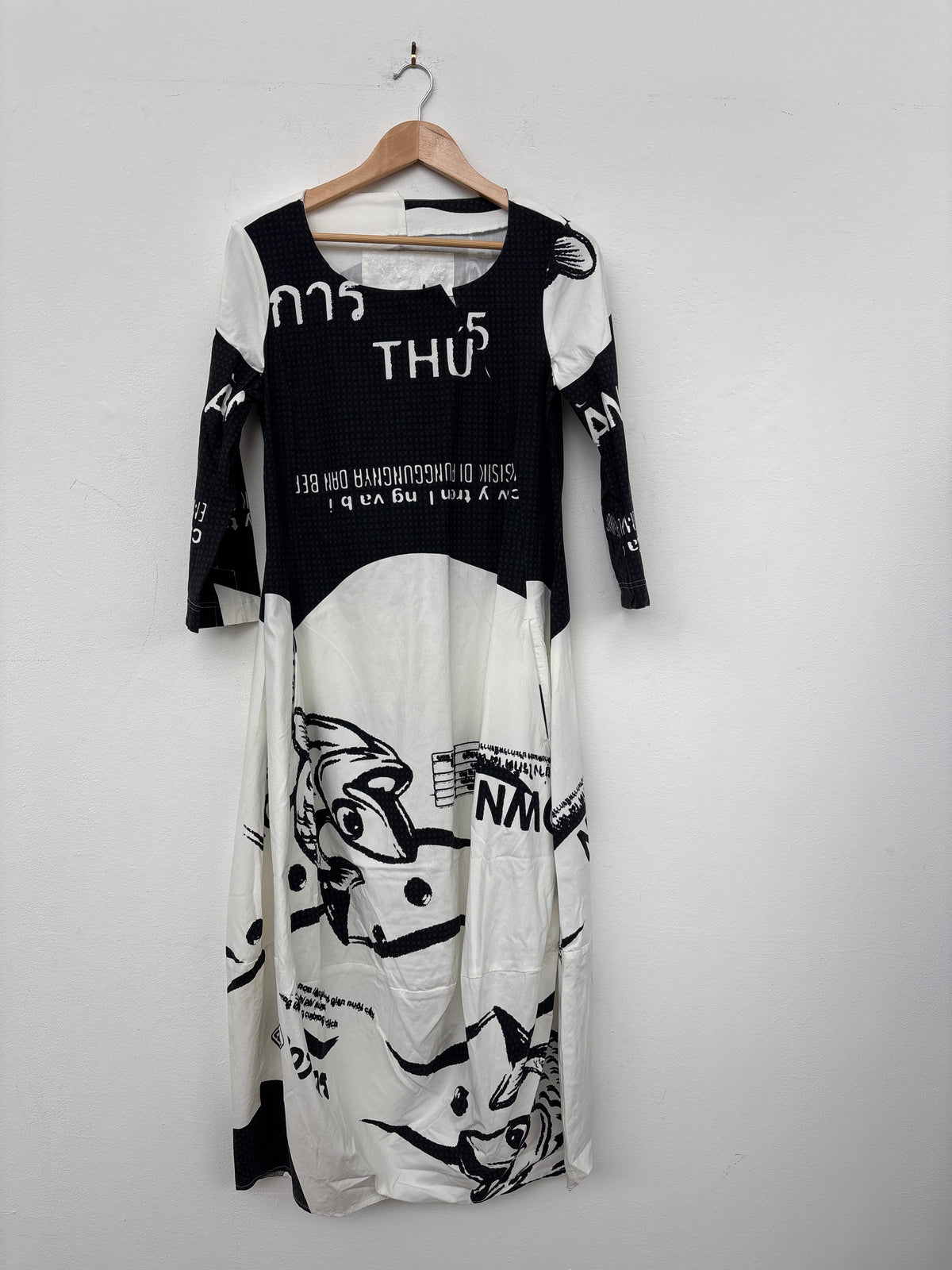 Black Ivory Print Dress