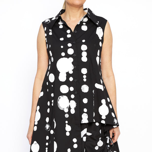 Oka Dot Tunic - Black