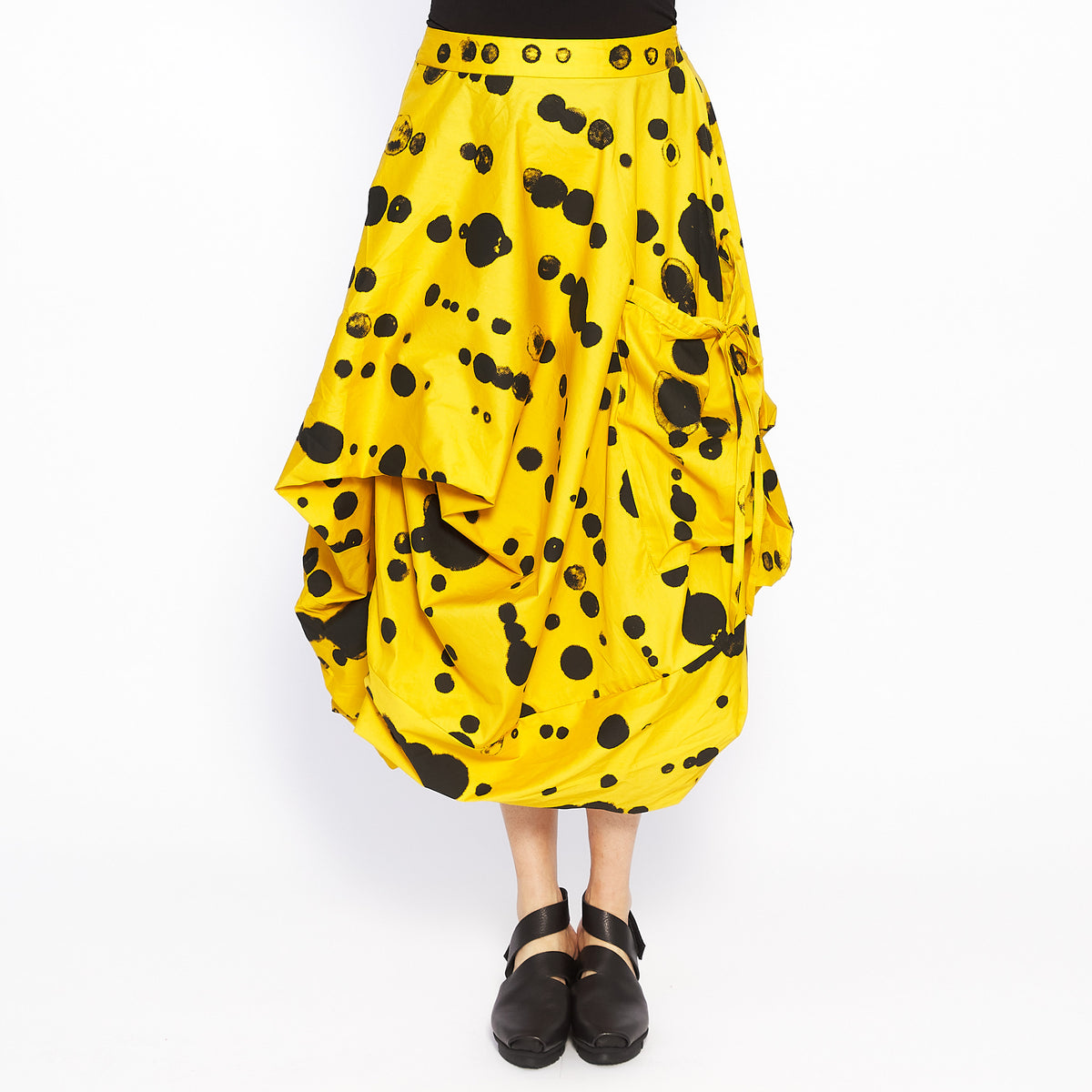 Oka Dot Skirt - Mustard