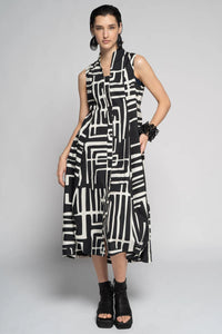 Crossroads Dress - Black White