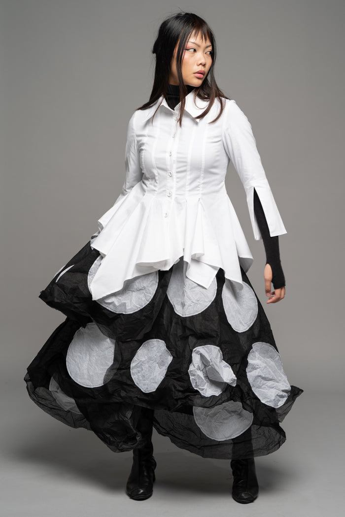 Tentou Dot Skirt in Black SKW2424