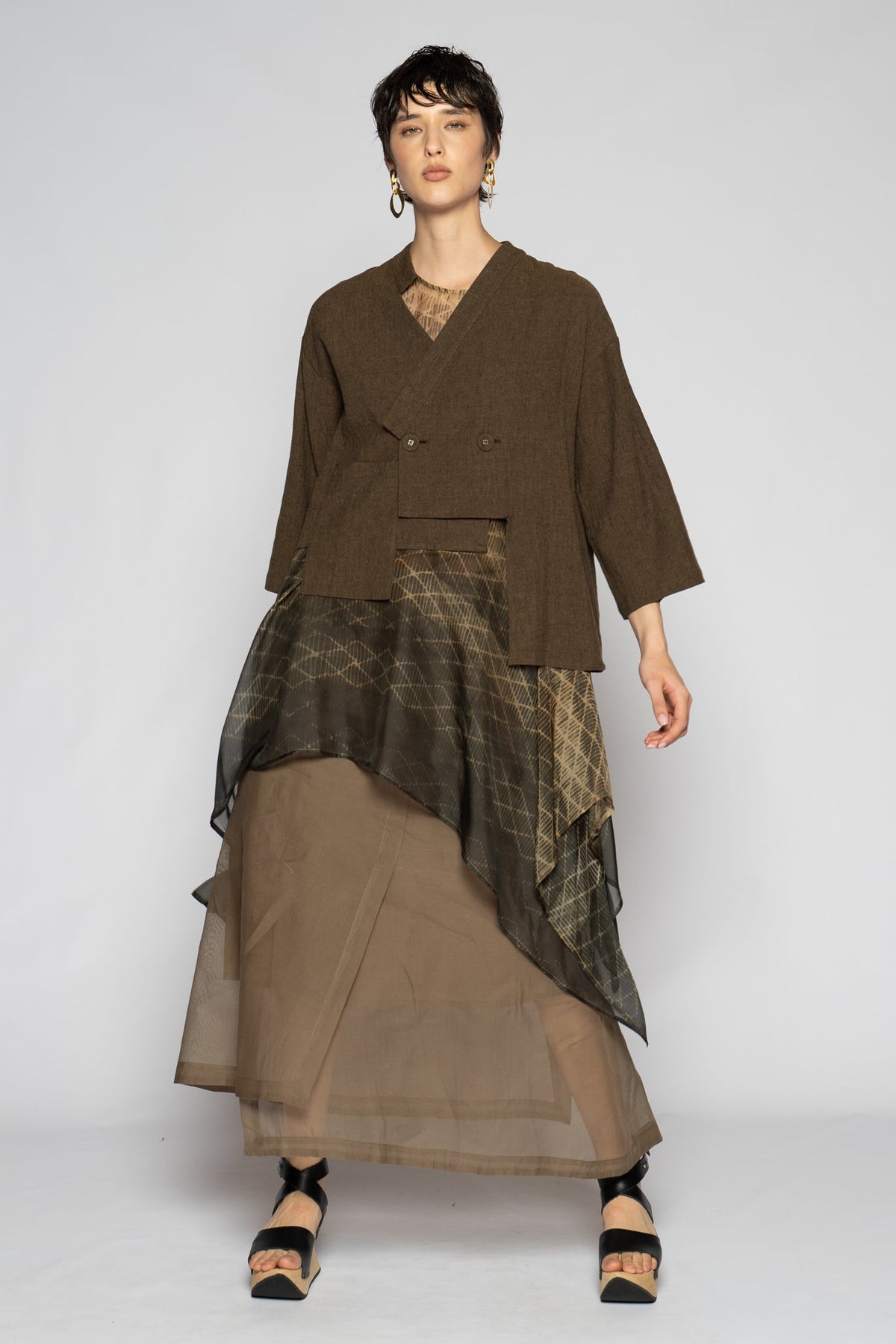 Melange Short Jacket Truffle