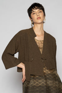 Melange Short Jacket Truffle