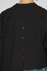 Melange Short Jacket Black