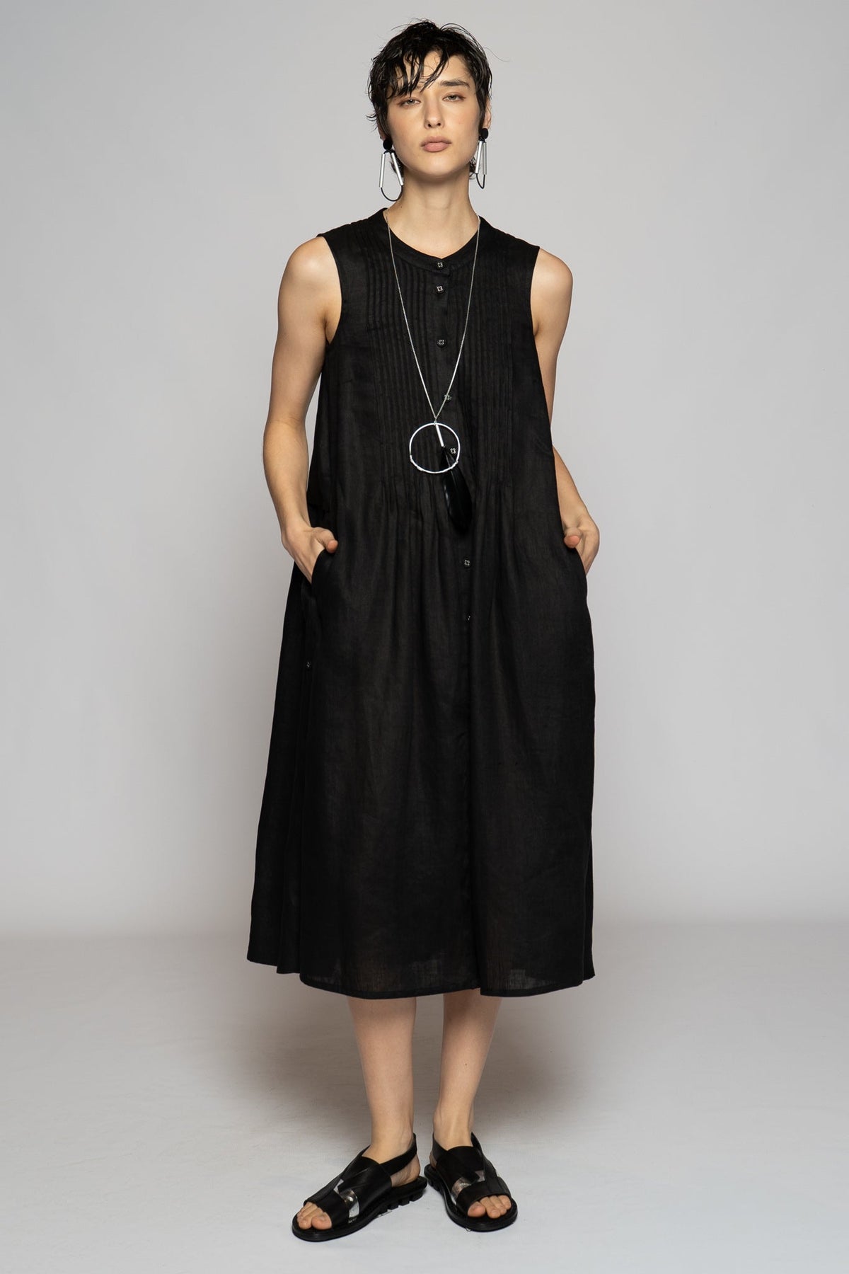 Halo Pin Dress Black