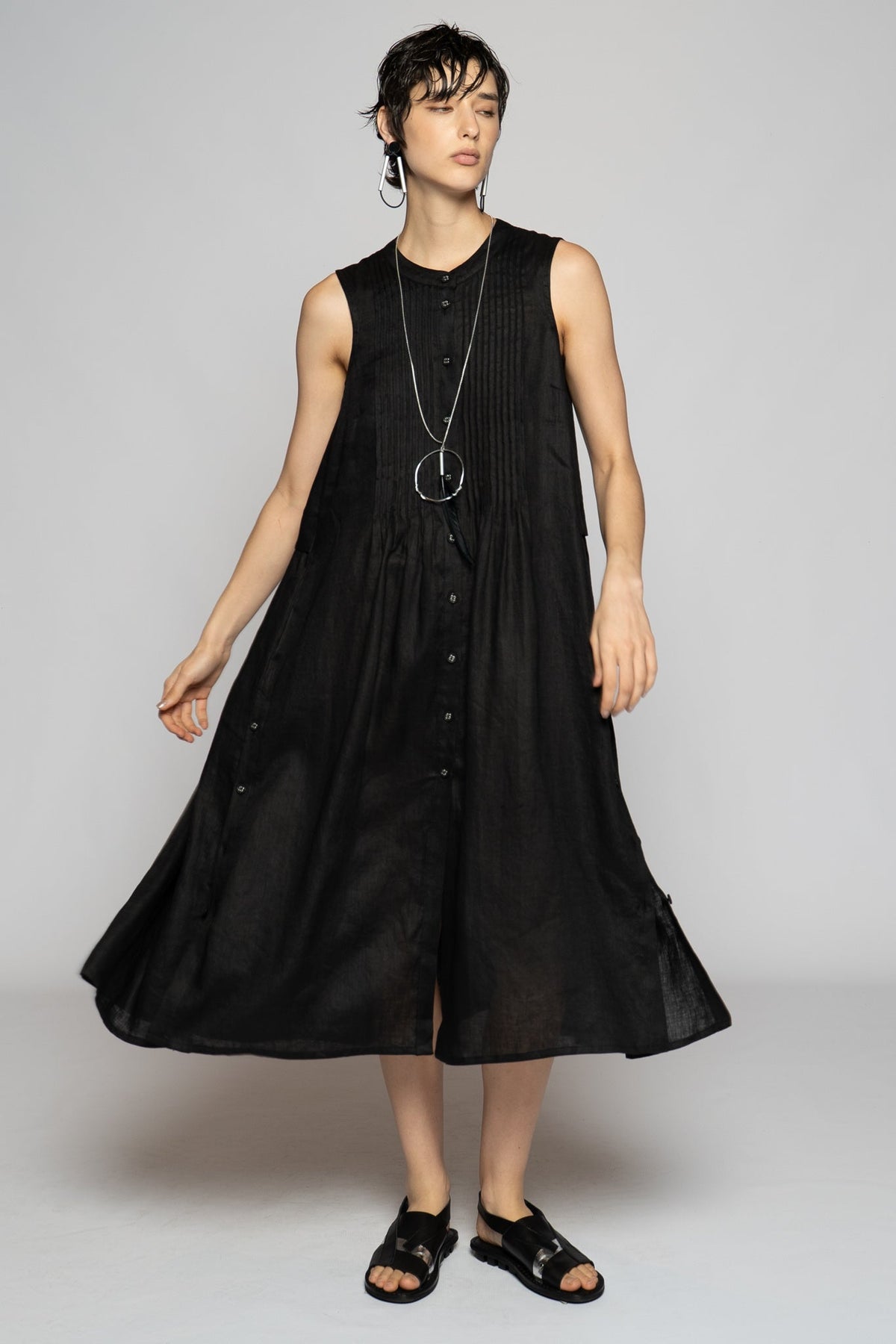 Halo Pin Dress Black