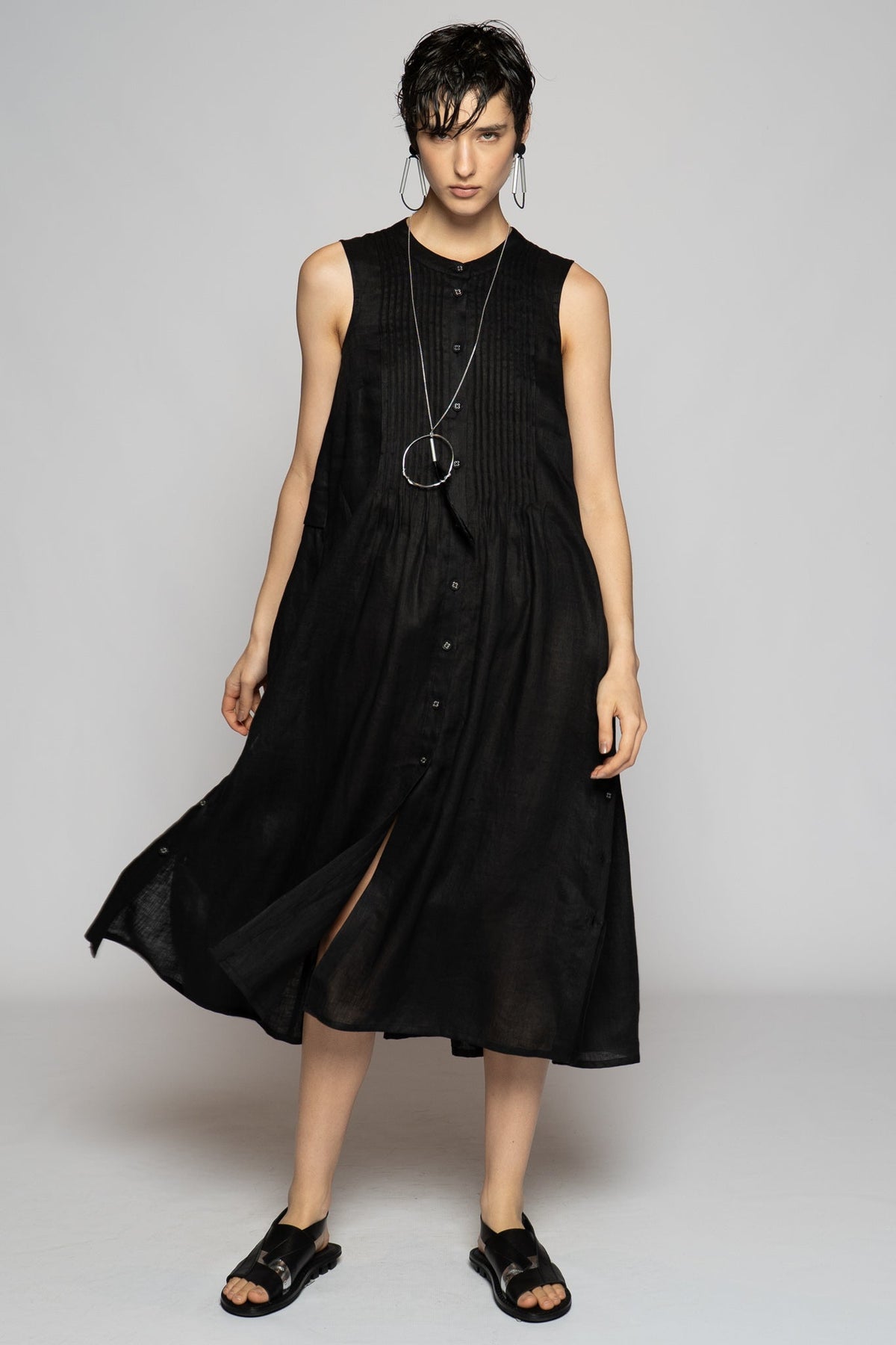 Halo Pin Dress Black