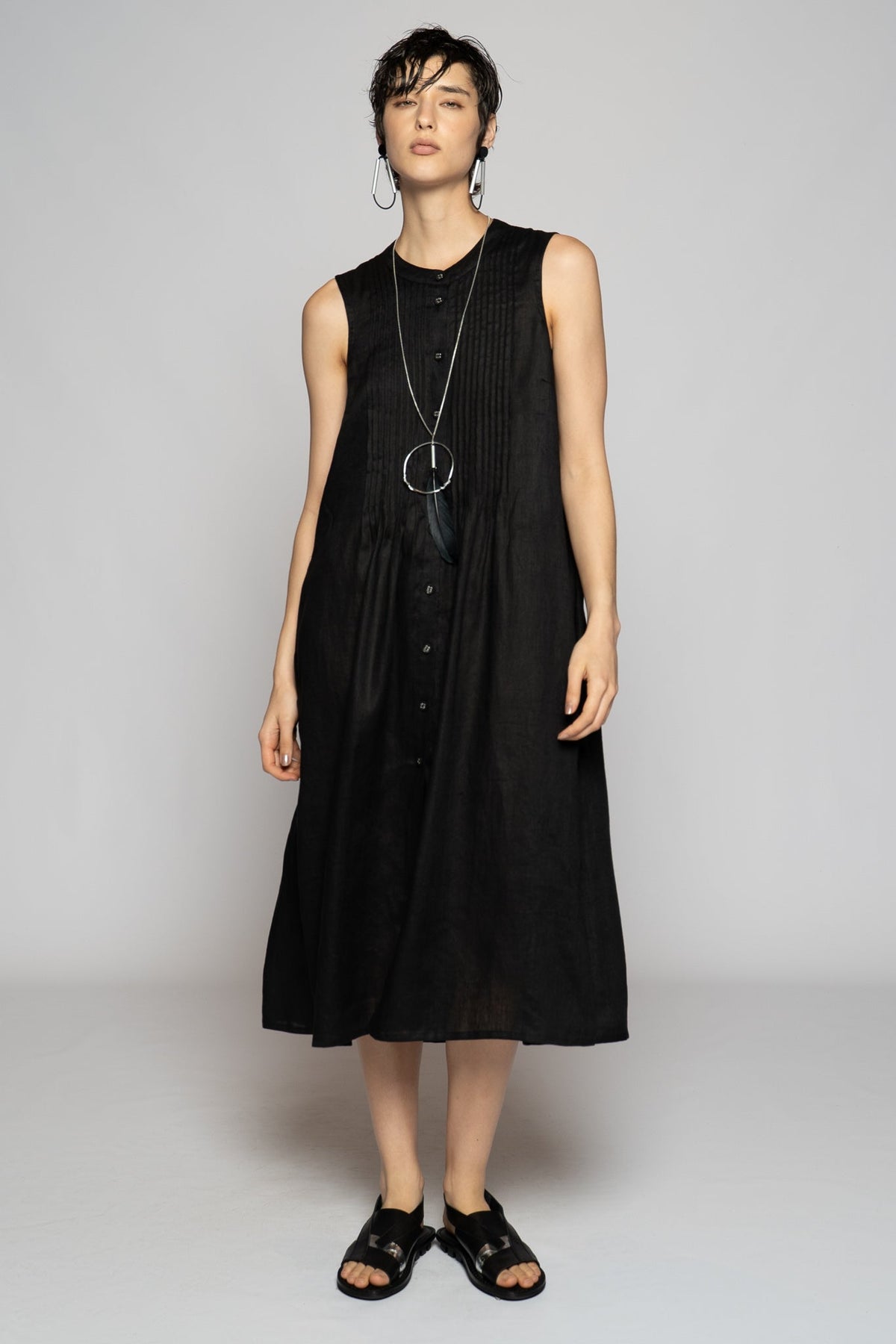 Halo Pin Dress Black