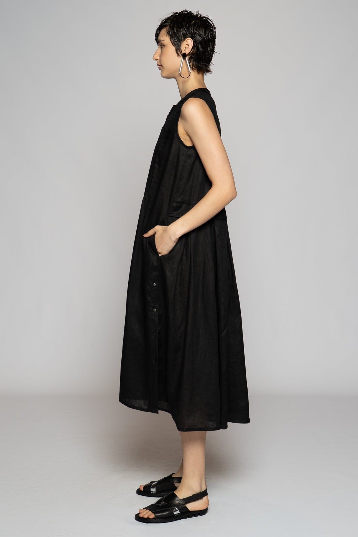 Halo Pin Dress Black