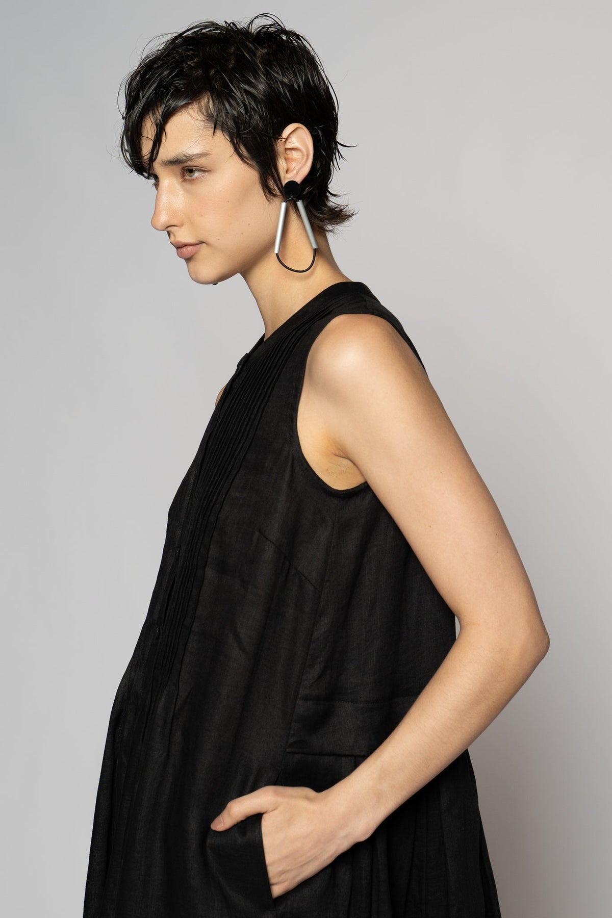 Halo Pin Dress Black