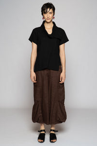 Melange Top Black