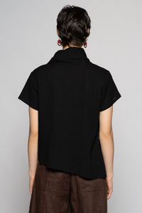 Melange Top Black